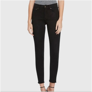 Anthro Principle Denim Innovators High Rise Gem Black Jeans Frayed 27